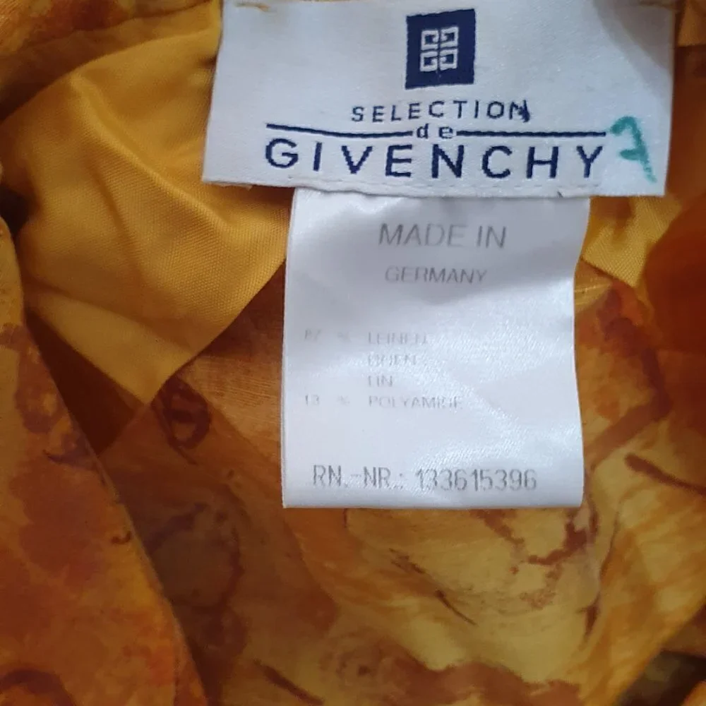 Givenchy Blended Linen Floral Tiger Orange Coat